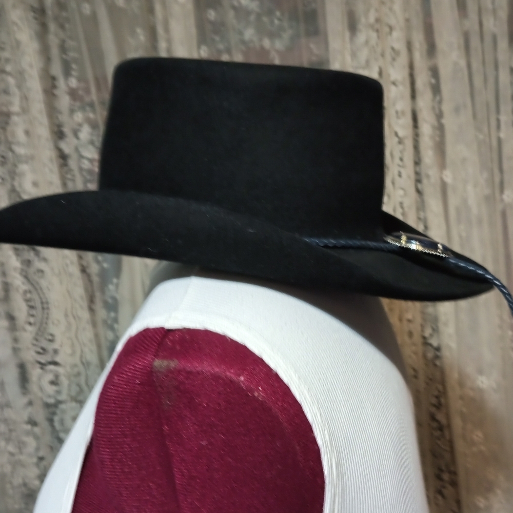 Stetson Black Hat with Blue Cord - Picture 6 of 14